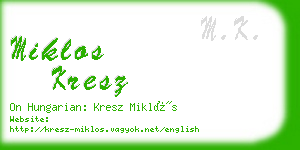 miklos kresz business card